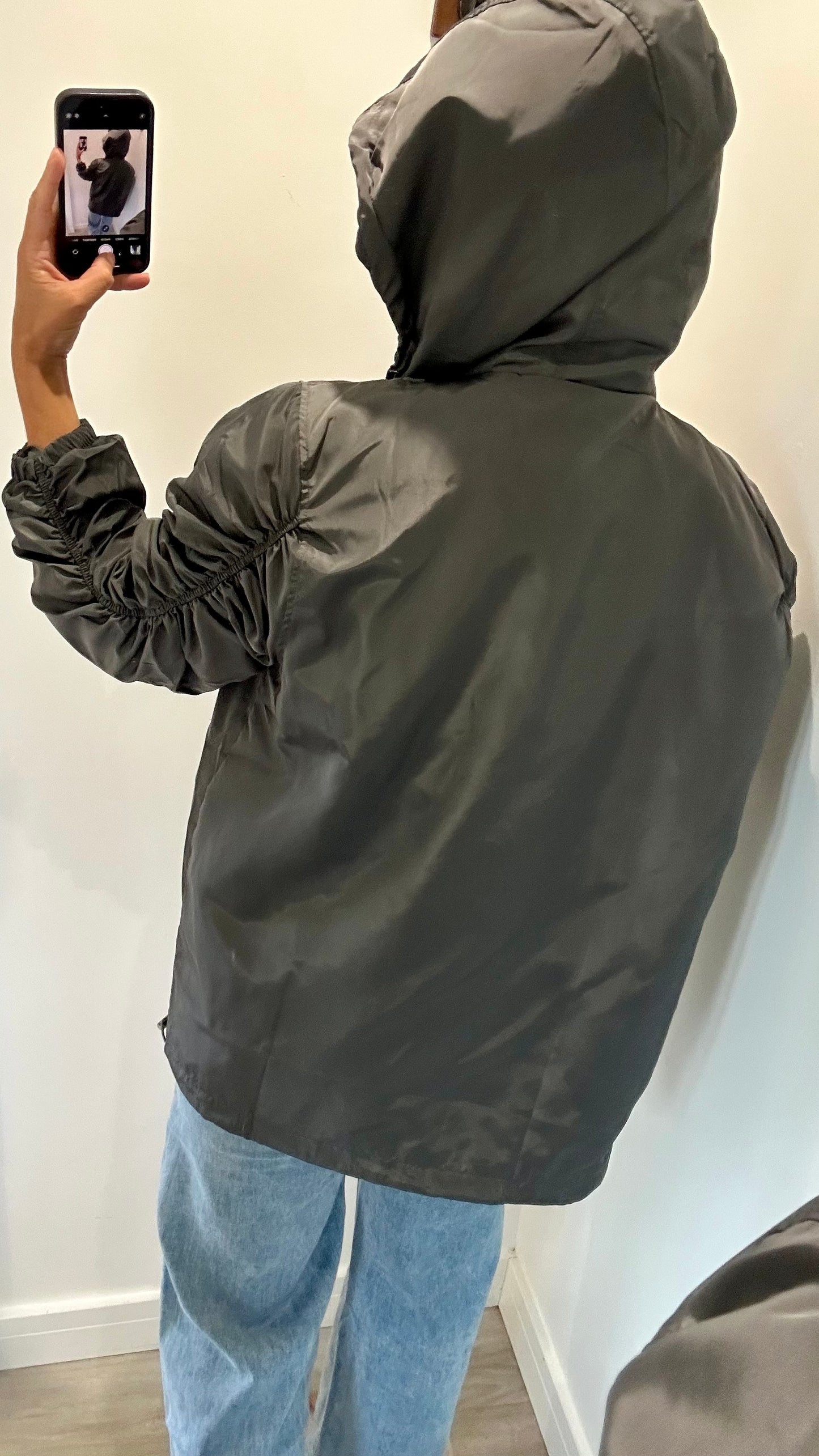 CHARCOAL GREY SHOWERPROOF RAINCOAT