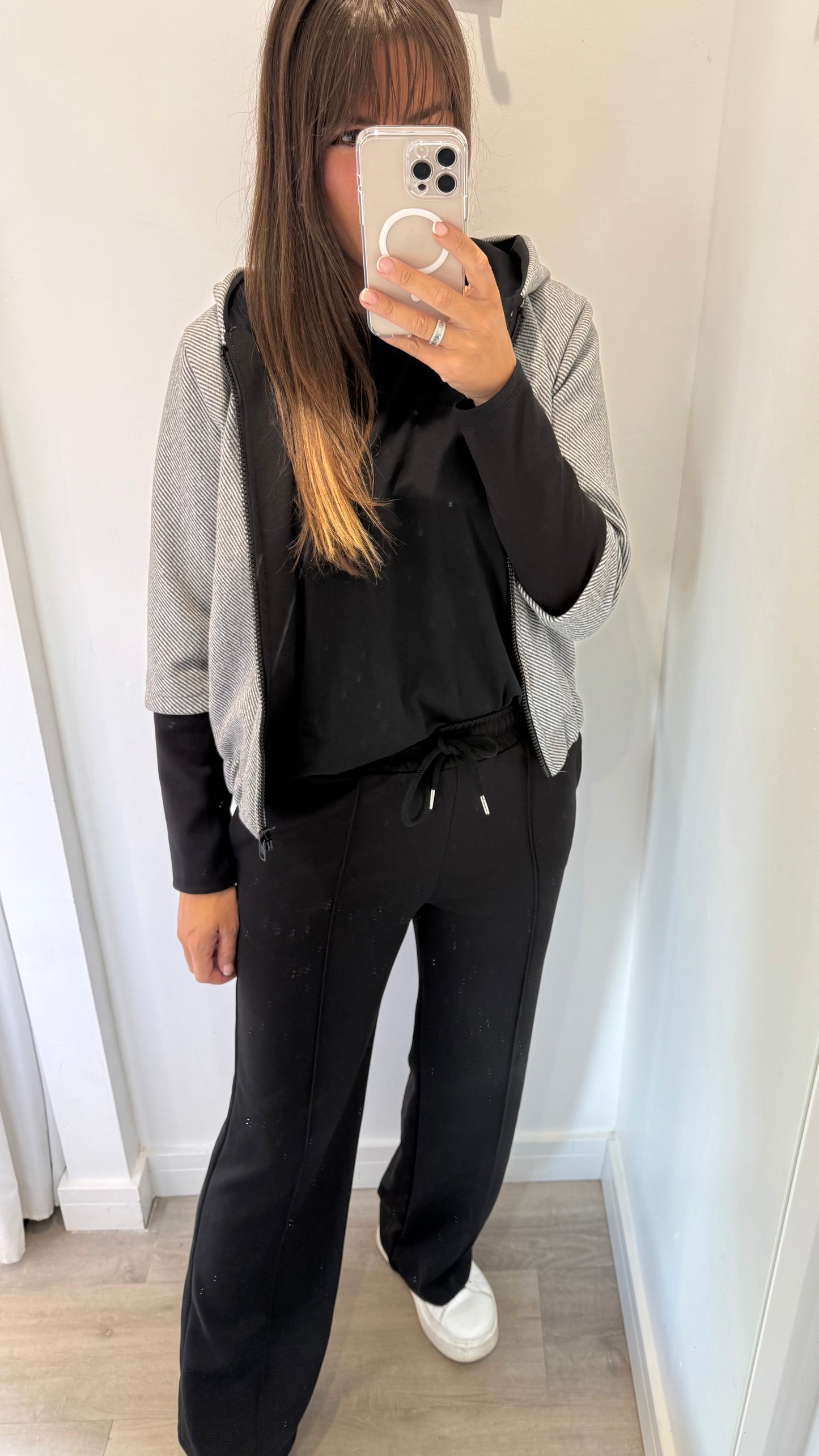 GREY CONTRAST BOMBER JACKET