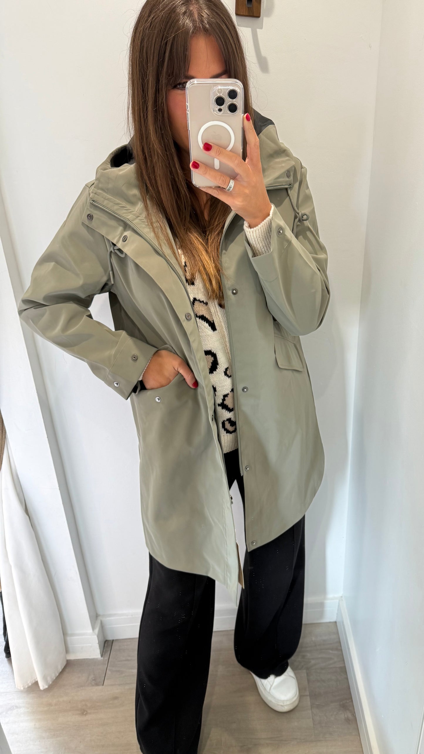 SAGE GREEN WATERPROOF MAC
