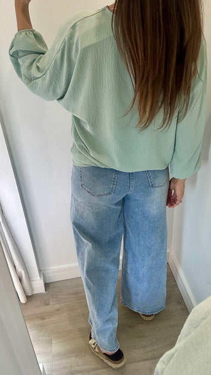MINT TIE FRONT TOP