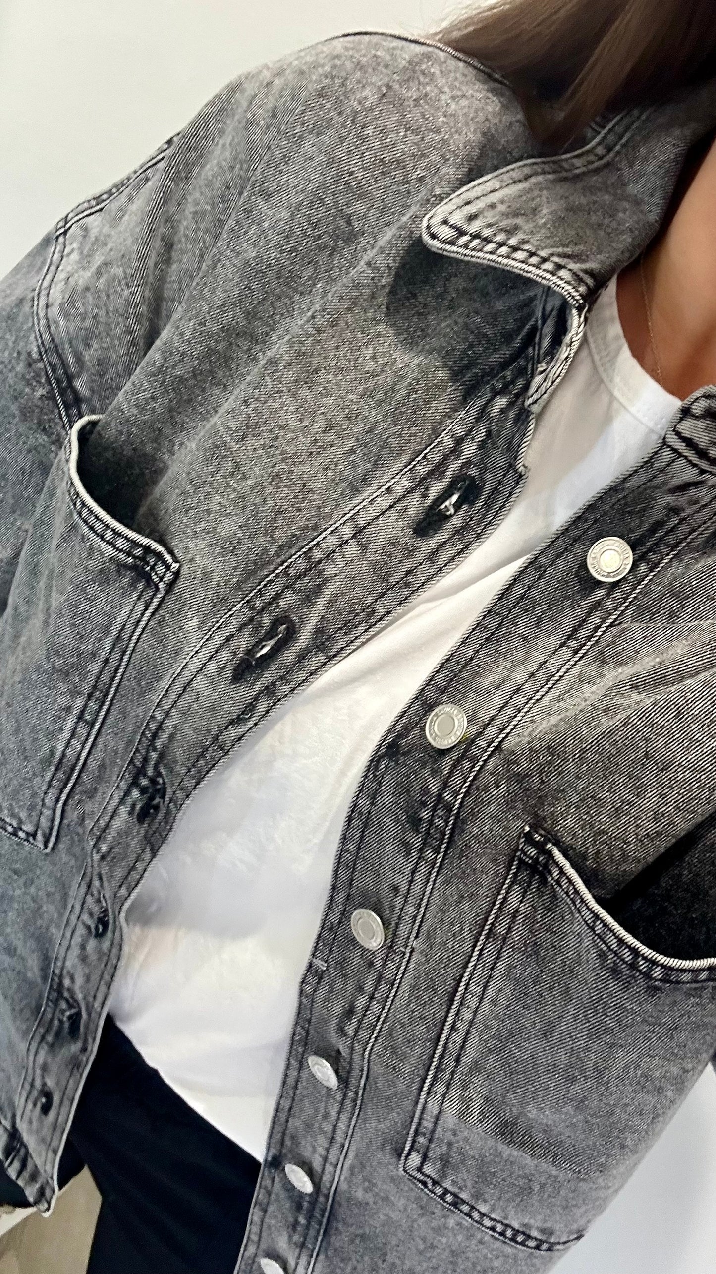 WASHED GREY OVERSIZED SHACKET