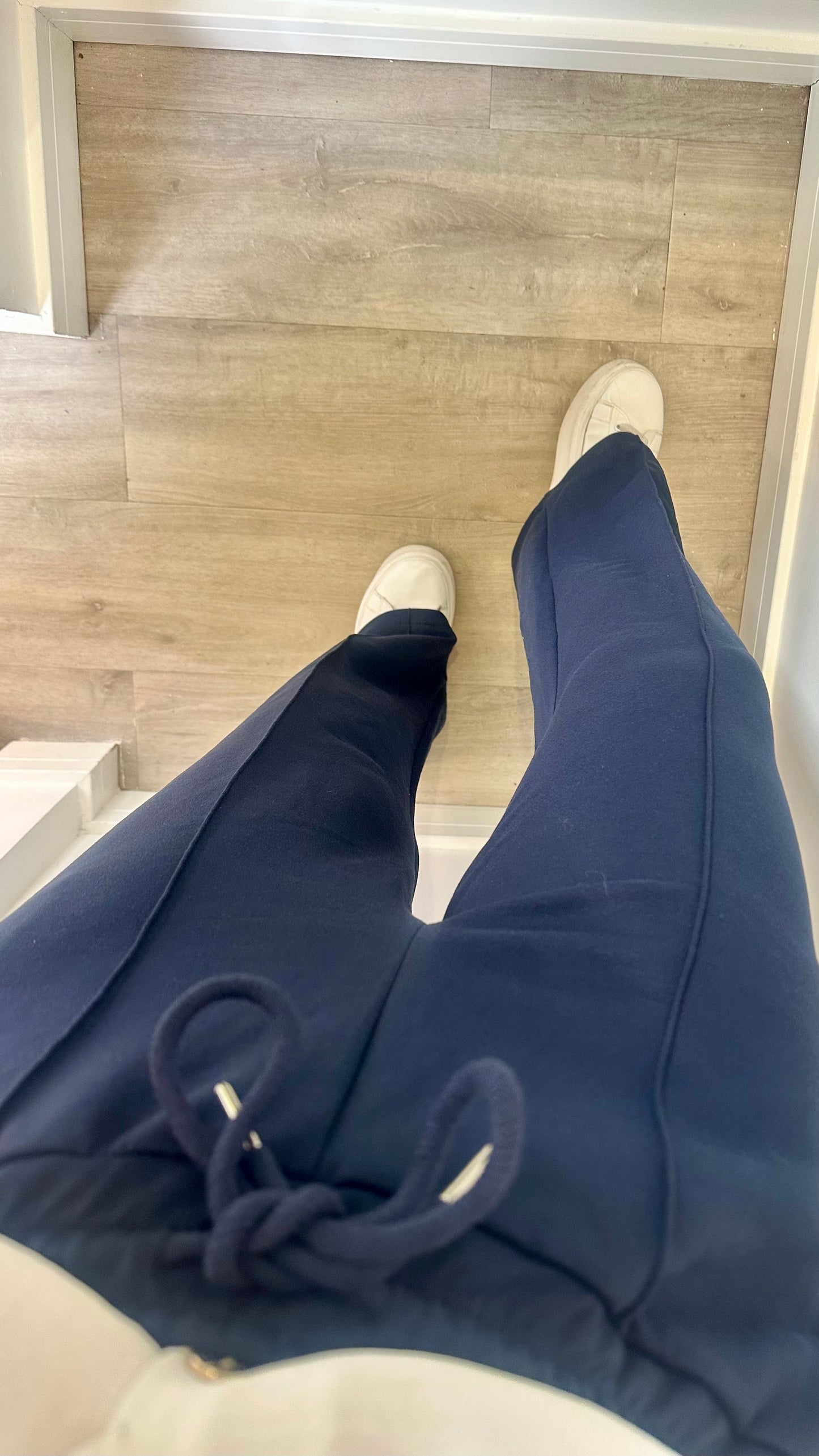 NAVY STRAIGHT LEG TROUSERS - BESTSELLER