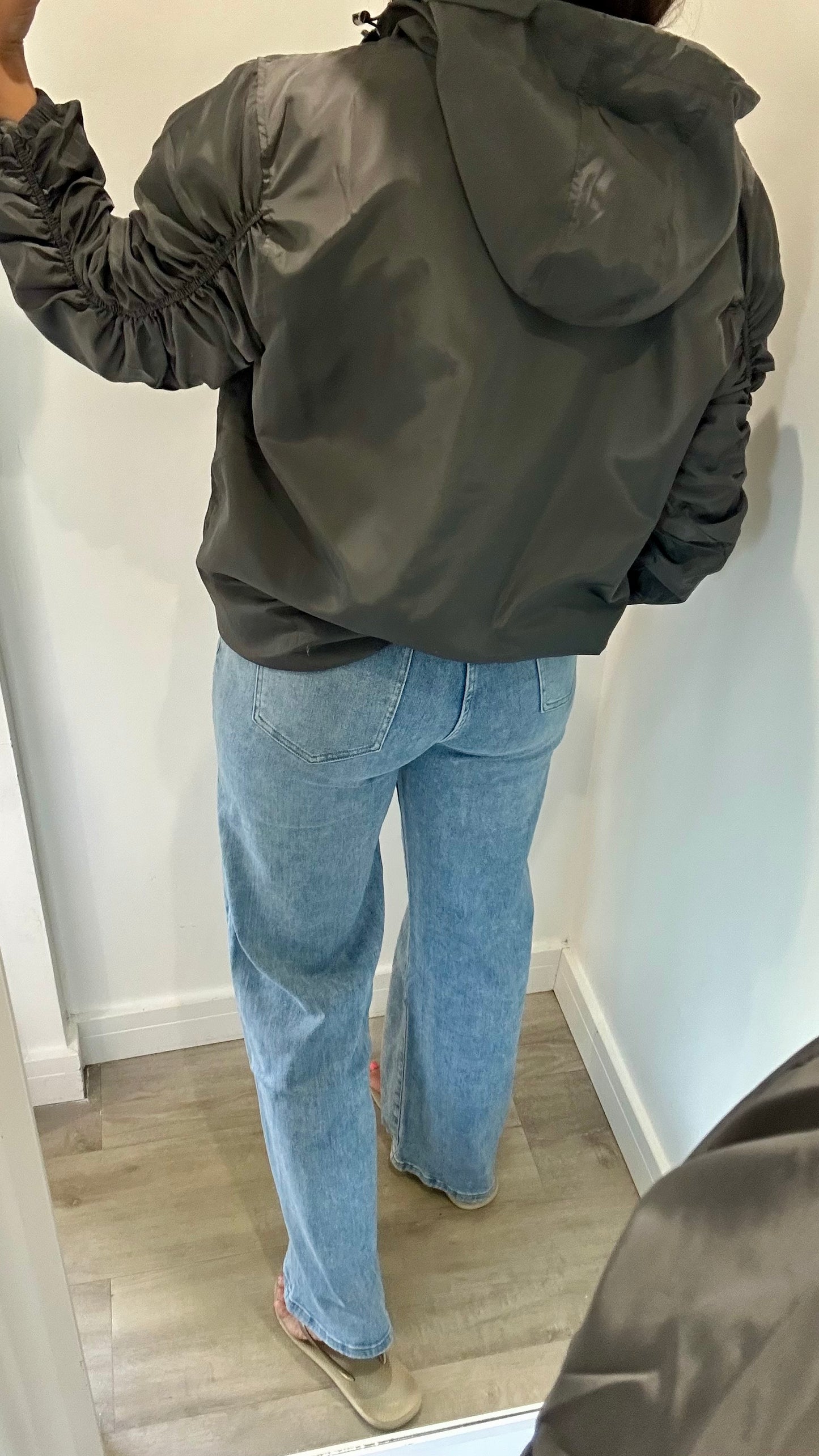 CHARCOAL GREY SHOWERPROOF RAINCOAT