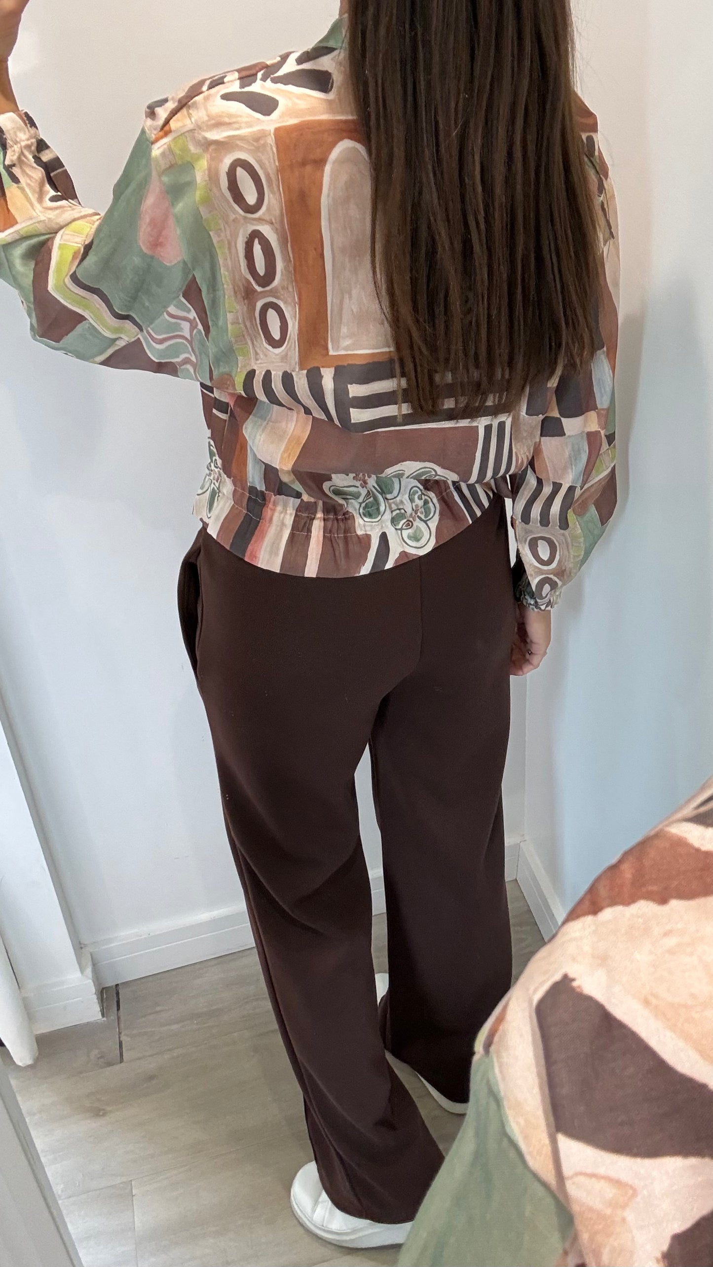 ABSTRACT PRINT ZIP THROUGH JACKET
