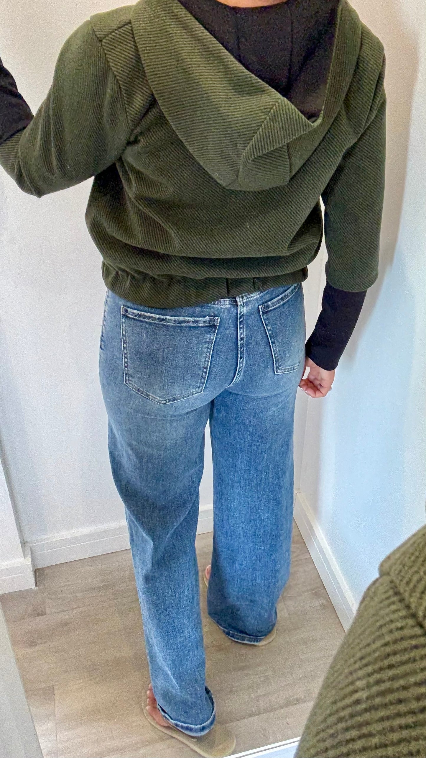 KHAKI GREEN CONTRAST BOMBER JACKET