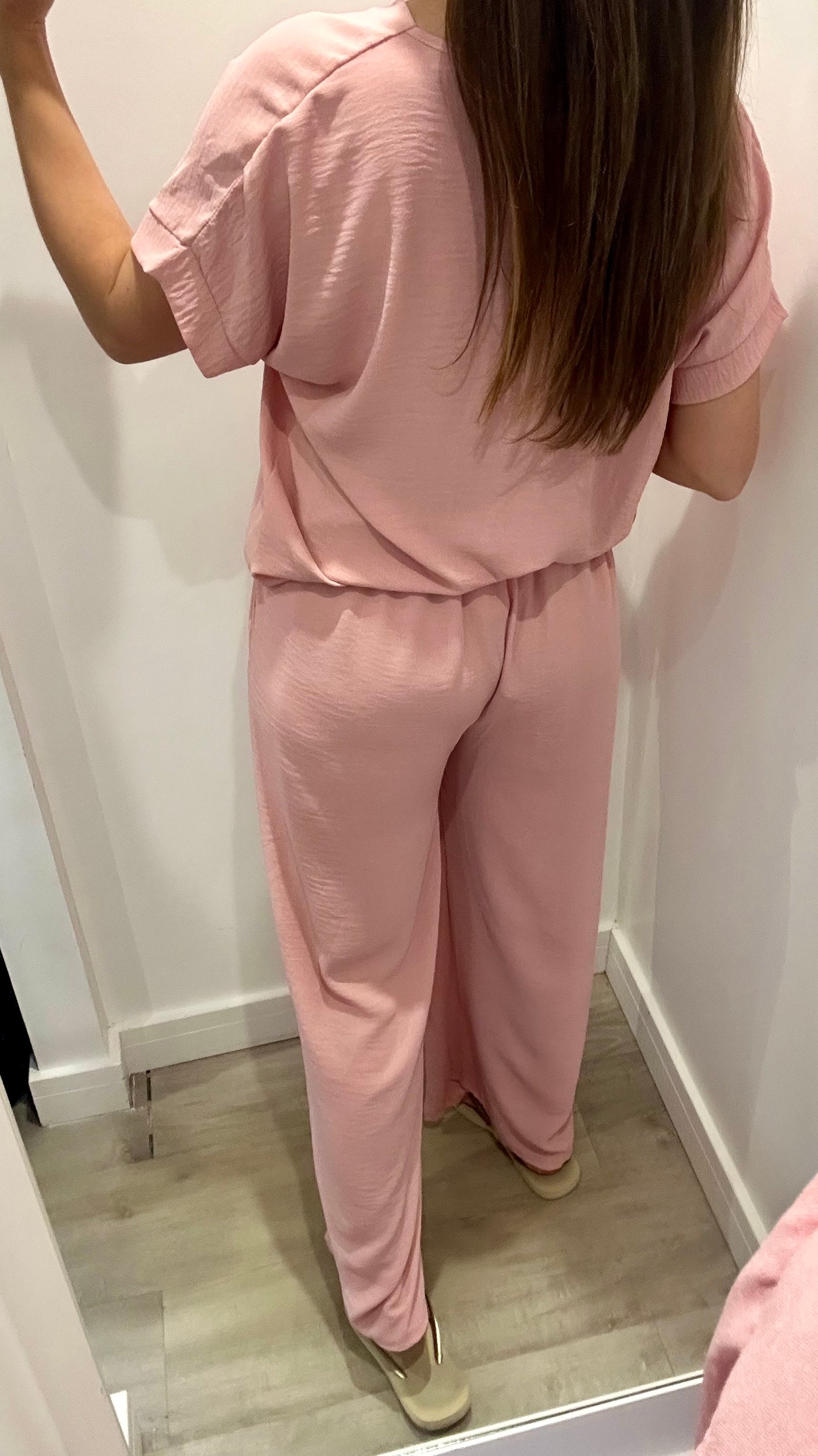 BLUSH PINK DRAWSTRING TROUSERS