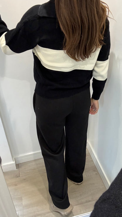 BLACK BROOKLYN FINE KNIT TOP
