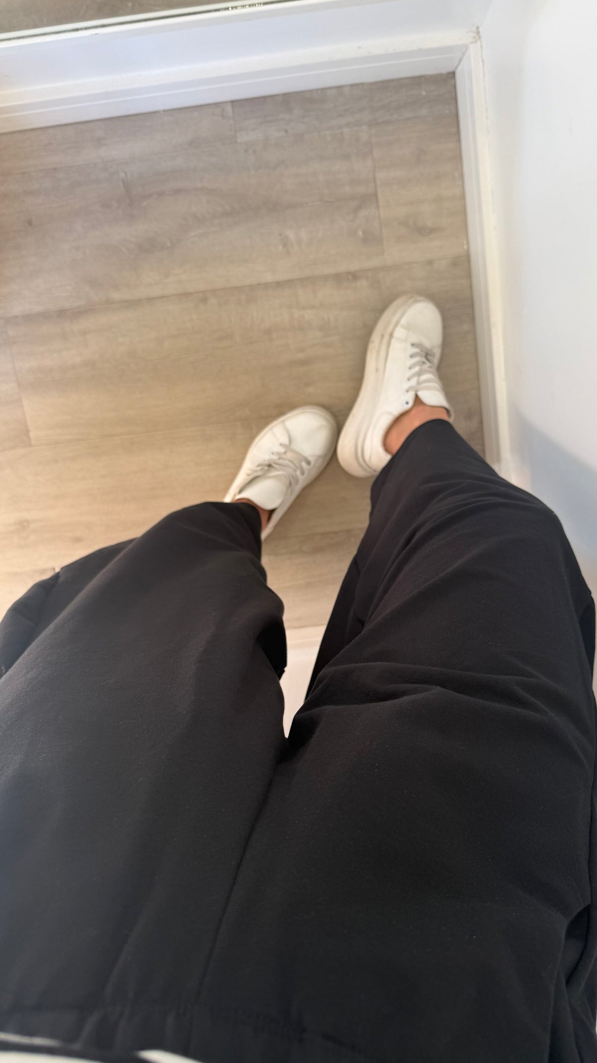 BLACK COCOON JERSEY TROUSERS