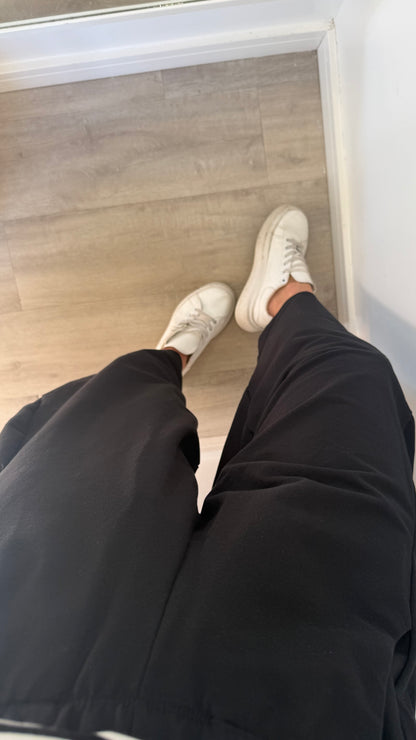 BLACK COCOON JERSEY TROUSERS
