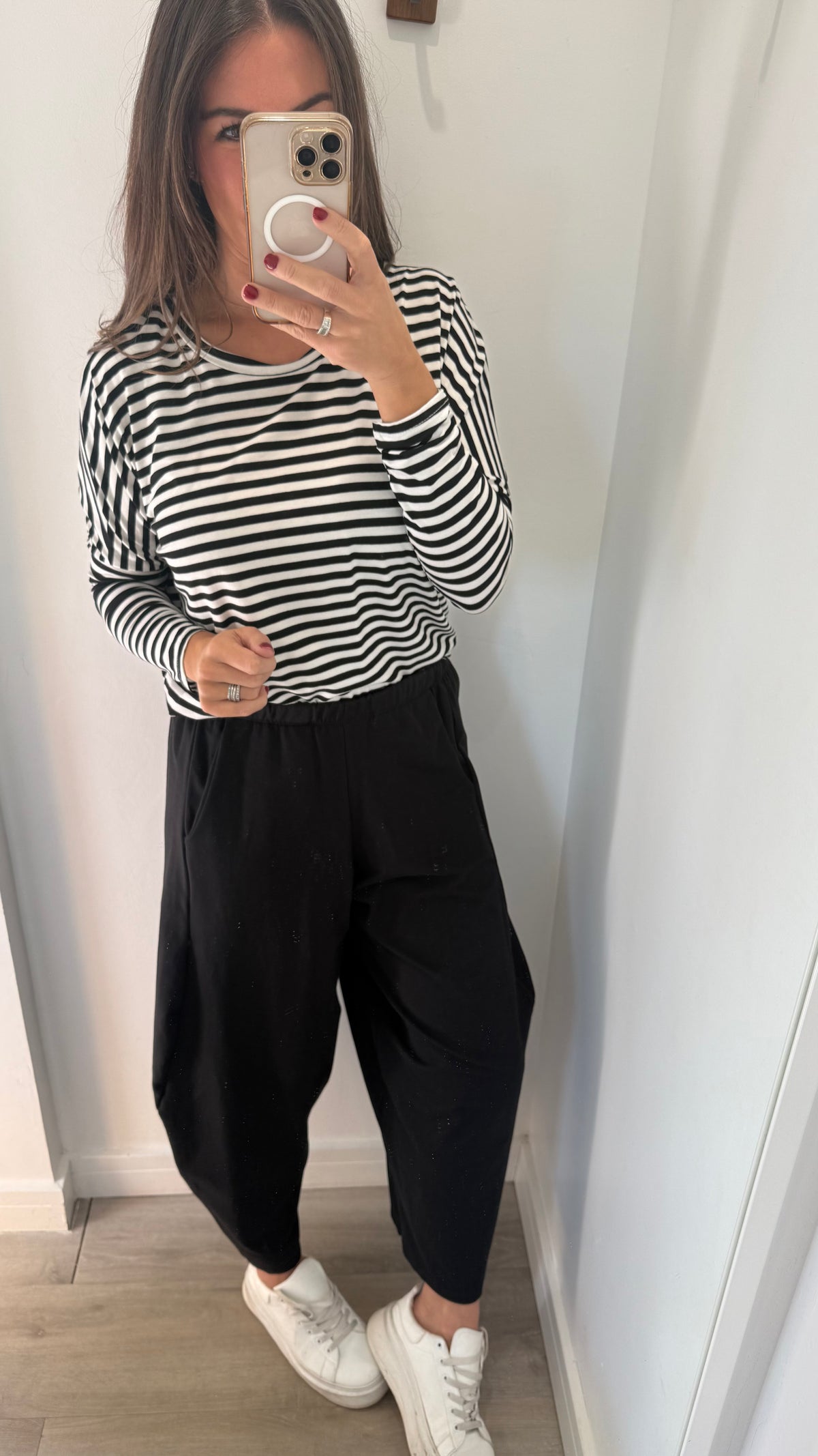 BLACK COCOON JERSEY TROUSERS
