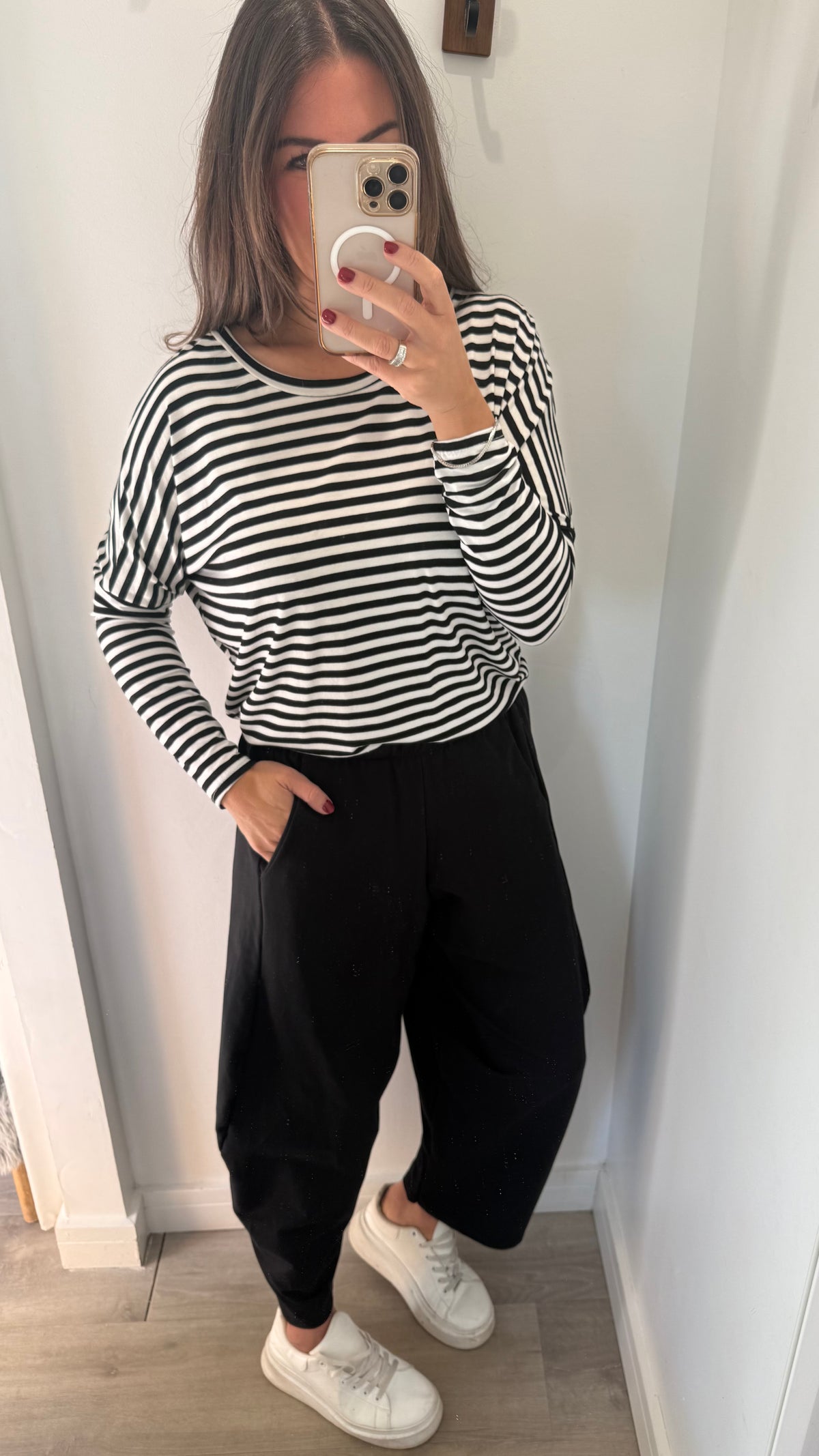 BLACK COCOON JERSEY TROUSERS