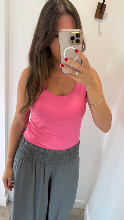 BUBBLEGUM PINK CAMI VEST TOP