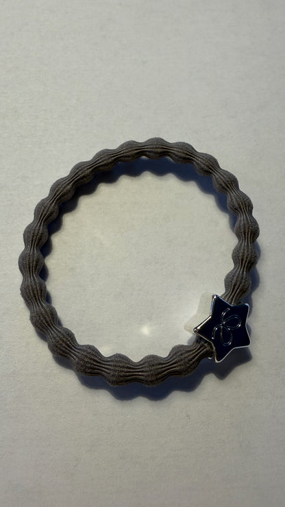 BYELOISE CLOUDY GREY BANGLE BAND WITH SILVER STAR CHARM