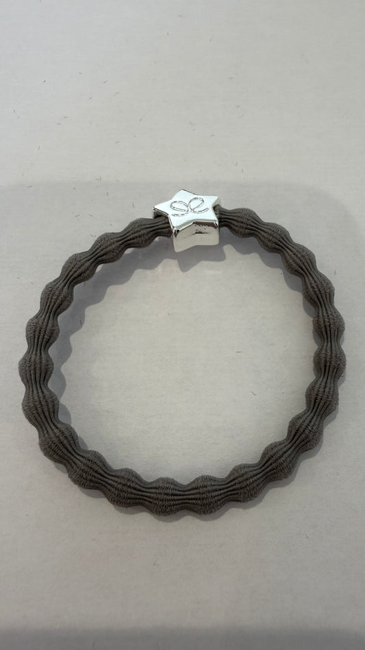 BYELOISE CLOUDY GREY BANGLE BAND WITH SILVER STAR CHARM