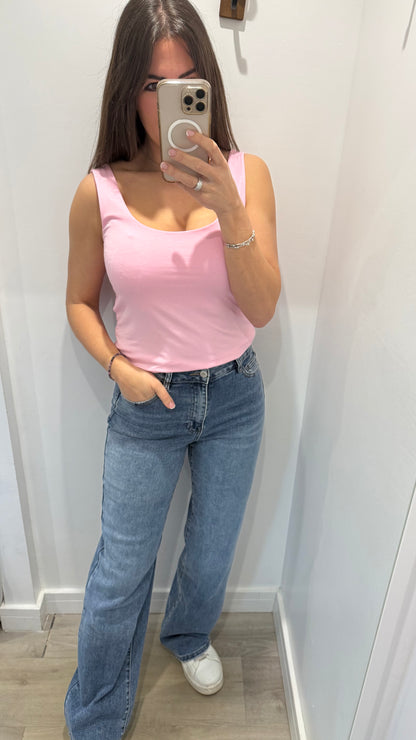 BABY PINK CAMI VEST TOP