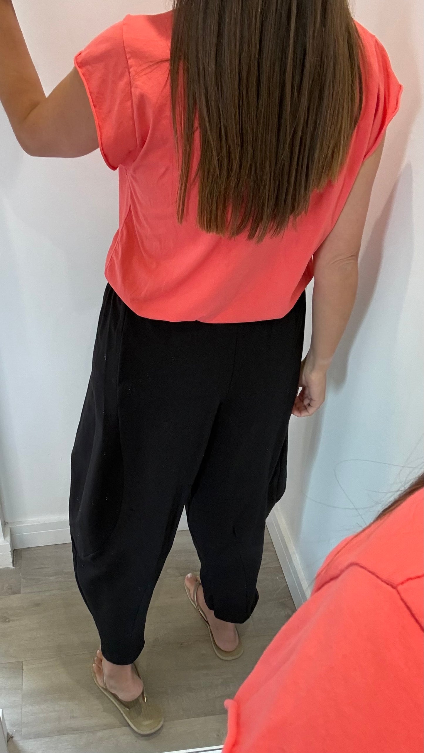 BLACK COCOON JERSEY TROUSERS