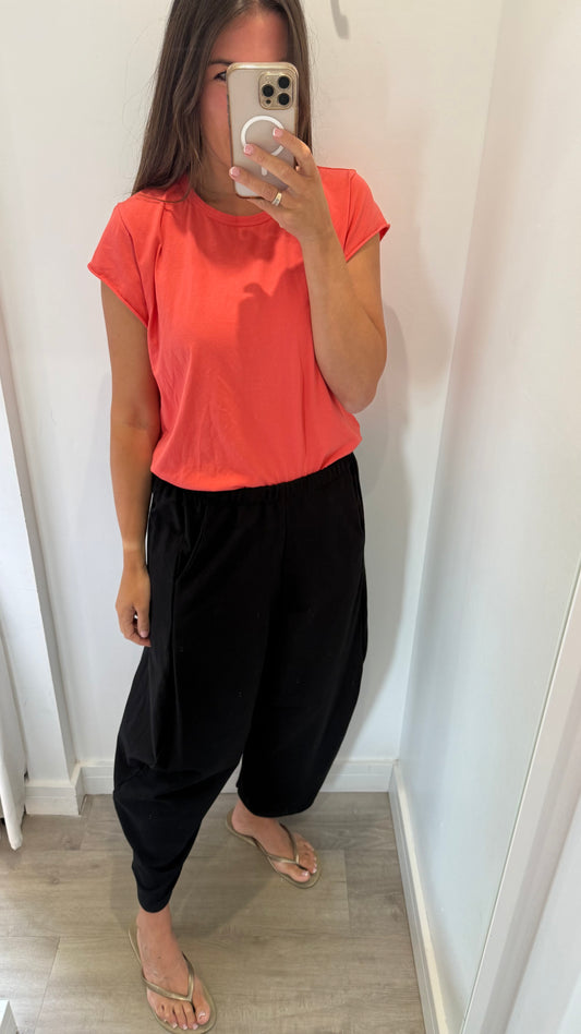 BLACK COCOON JERSEY TROUSERS