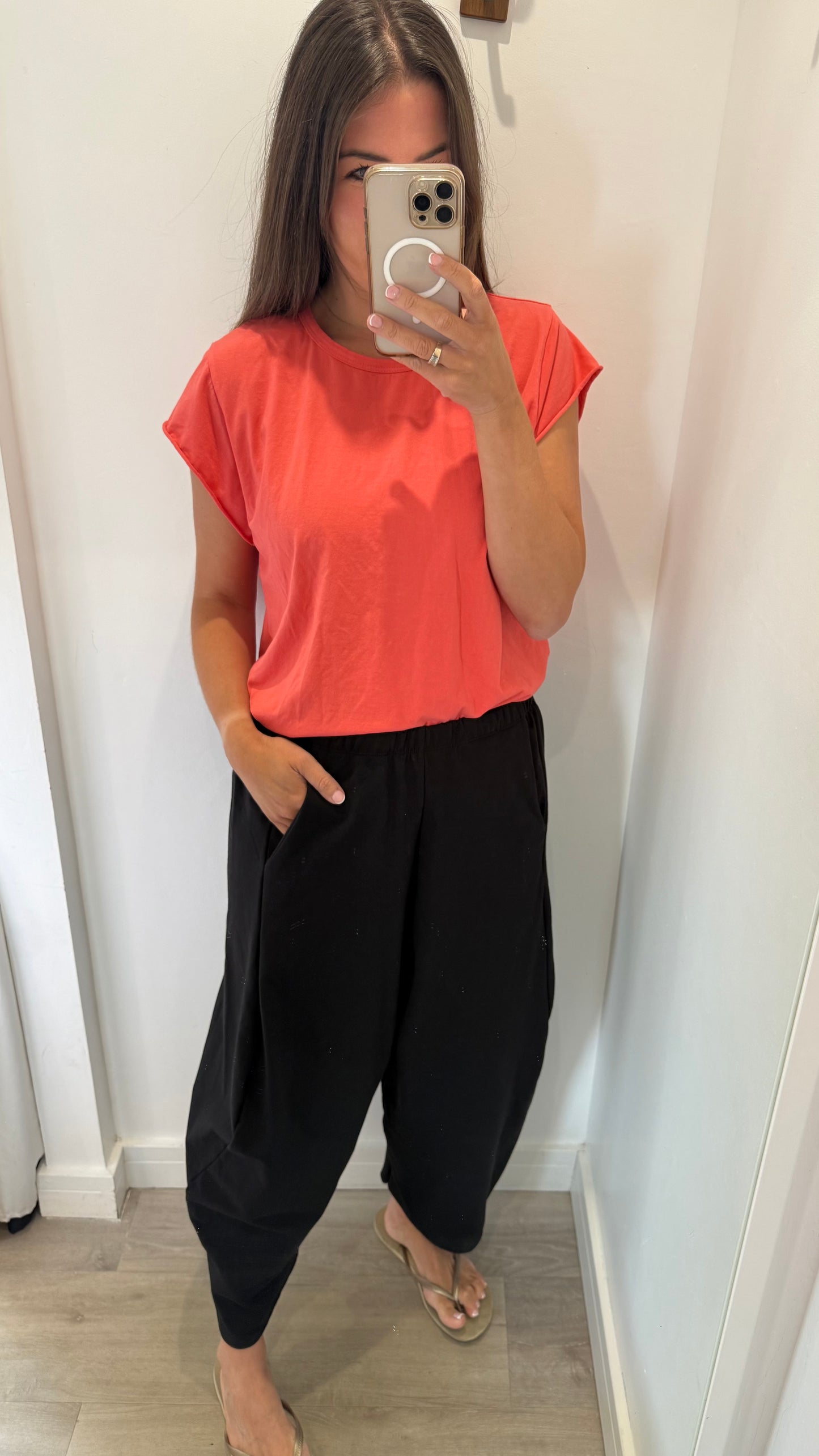 BLACK COCOON JERSEY TROUSERS