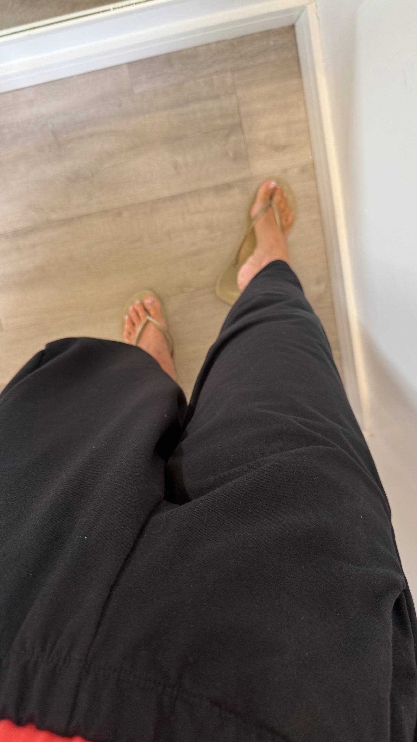 BLACK COCOON JERSEY TROUSERS