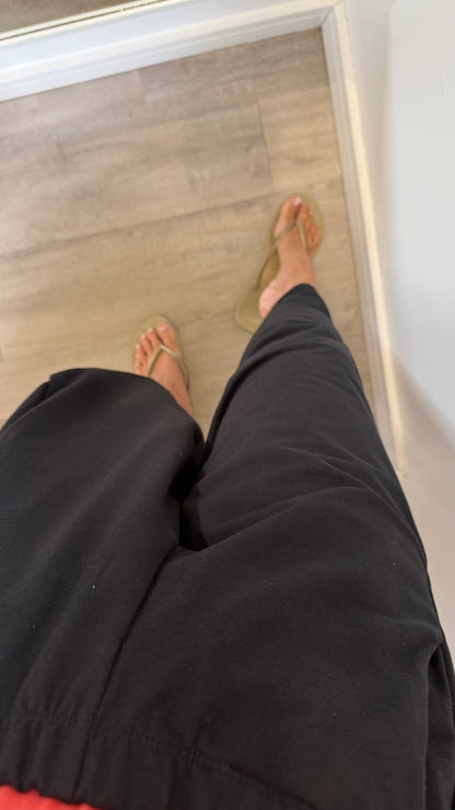BLACK COCOON JERSEY TROUSERS
