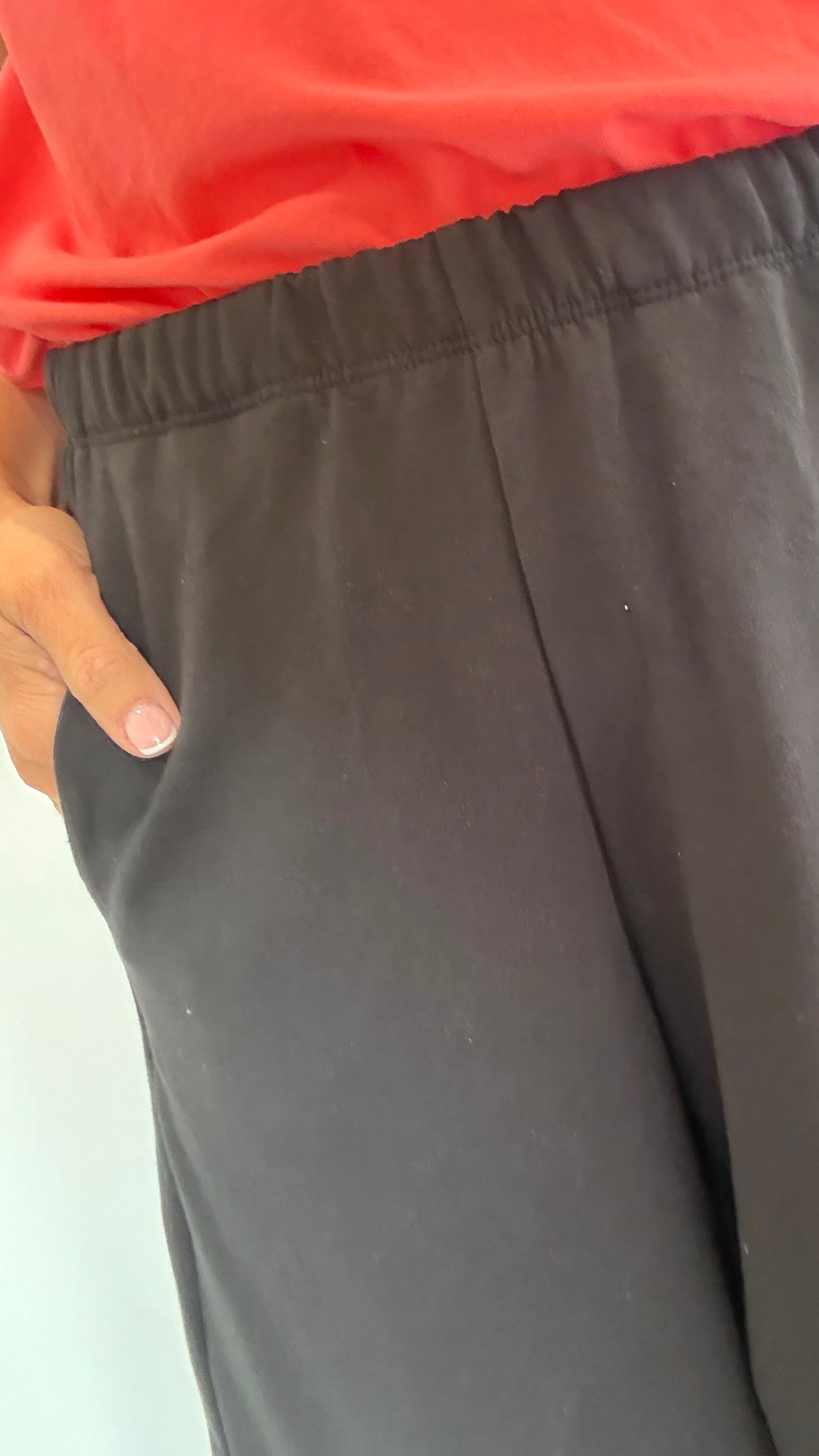 BLACK COCOON JERSEY TROUSERS
