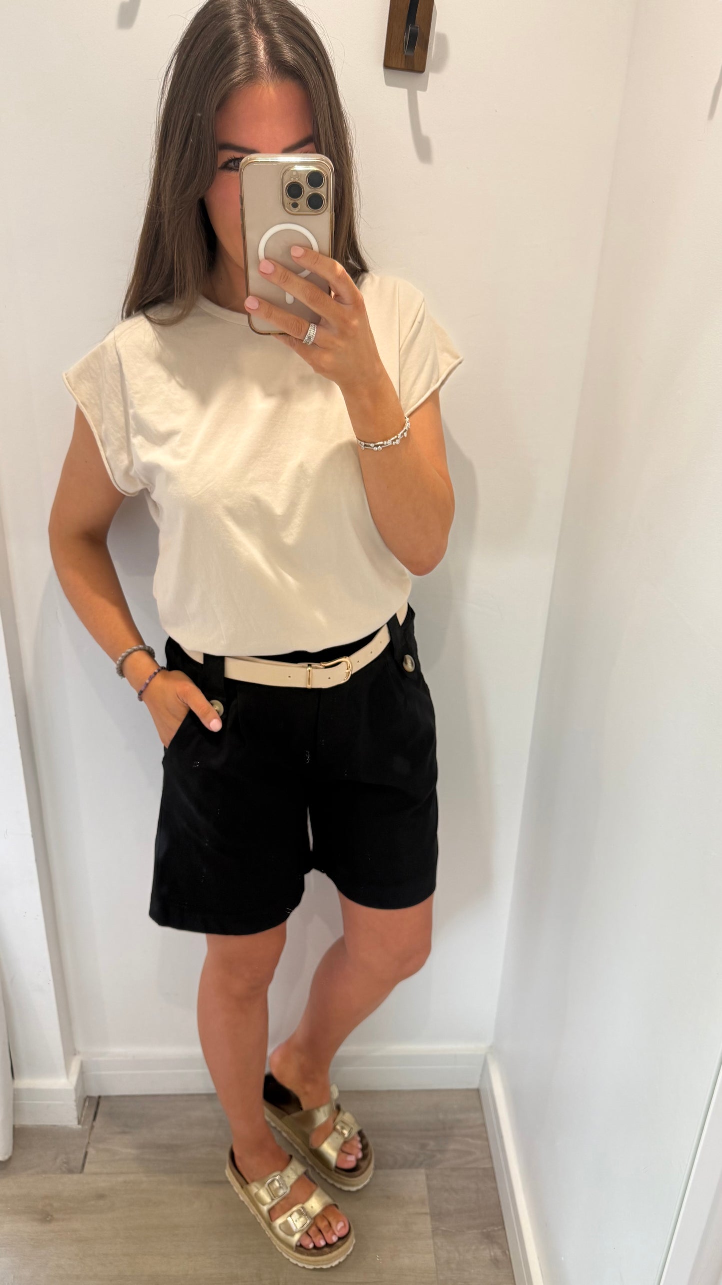 BLACK TAILORED SHORTS