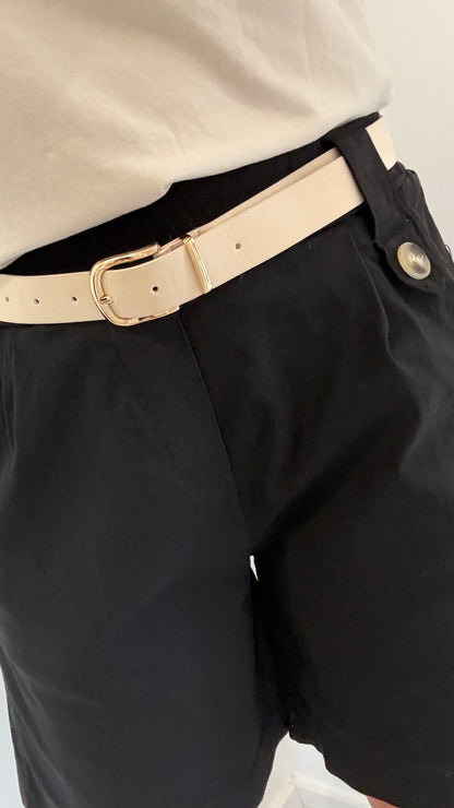 BLACK TAILORED SHORTS
