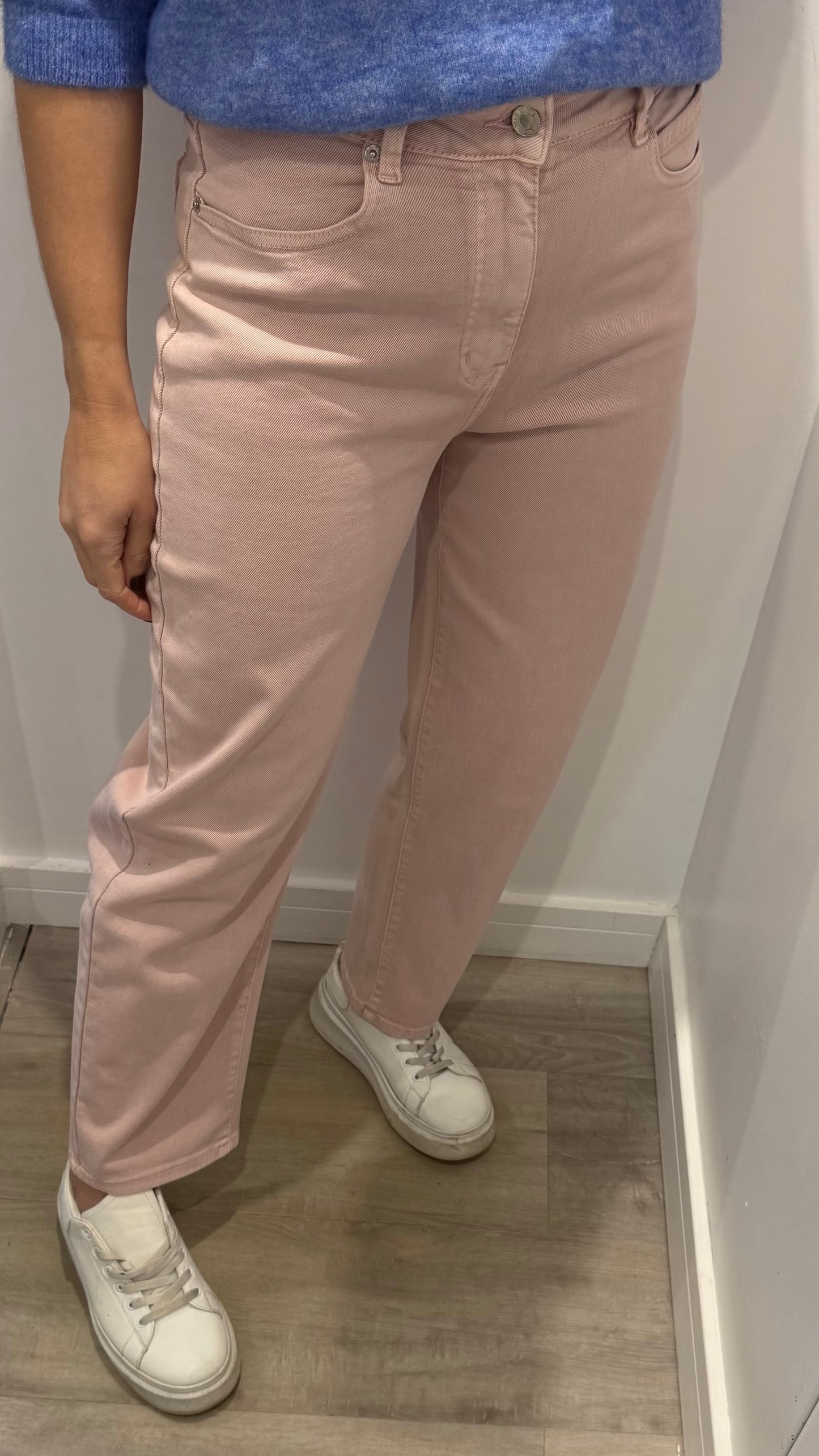 BLUSH PINK MOM FIT JEANS