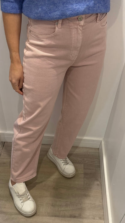 BLUSH PINK MOM FIT JEANS