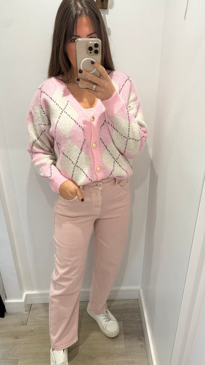 BLUSH PINK MOM FIT JEANS