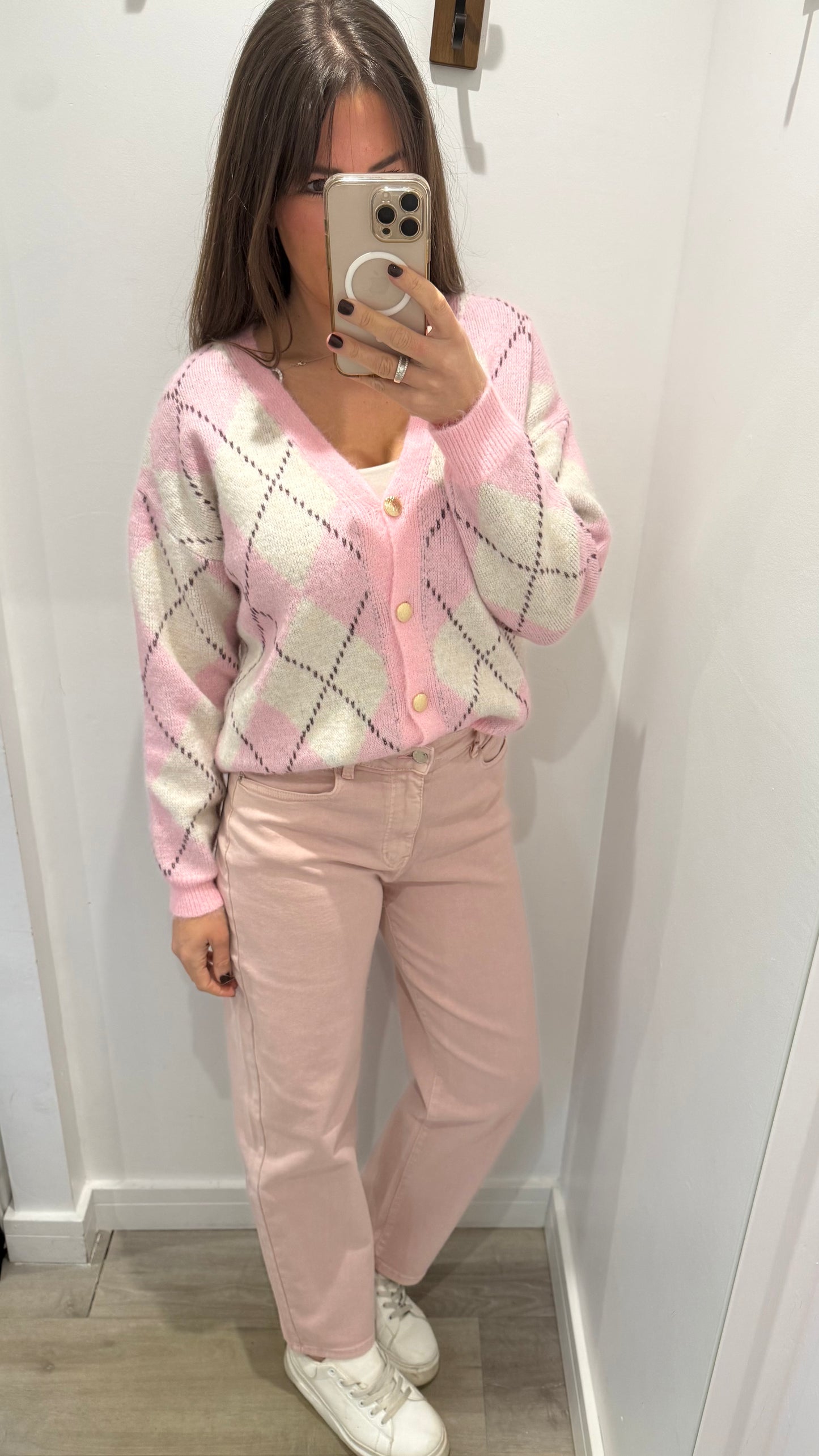 BLUSH PINK MOM FIT JEANS