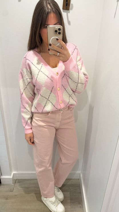 BLUSH PINK MOM FIT JEANS