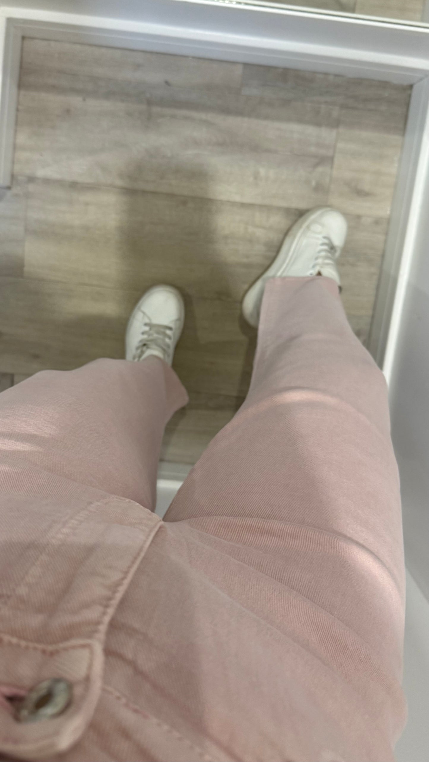 BLUSH PINK MOM FIT JEANS