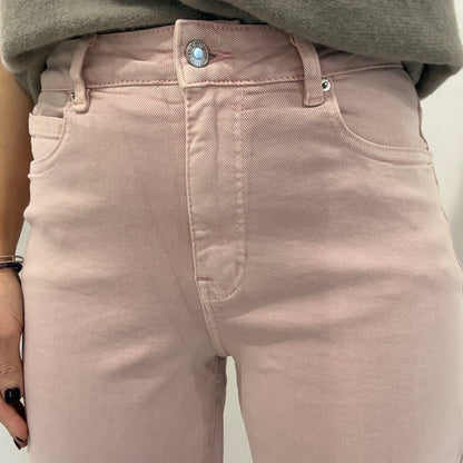 BLUSH PINK MOM FIT JEANS
