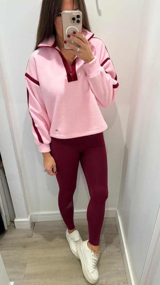 BURGUNDY HIGH WAISTED SCULPT LEGGINGS - BESTSELLER