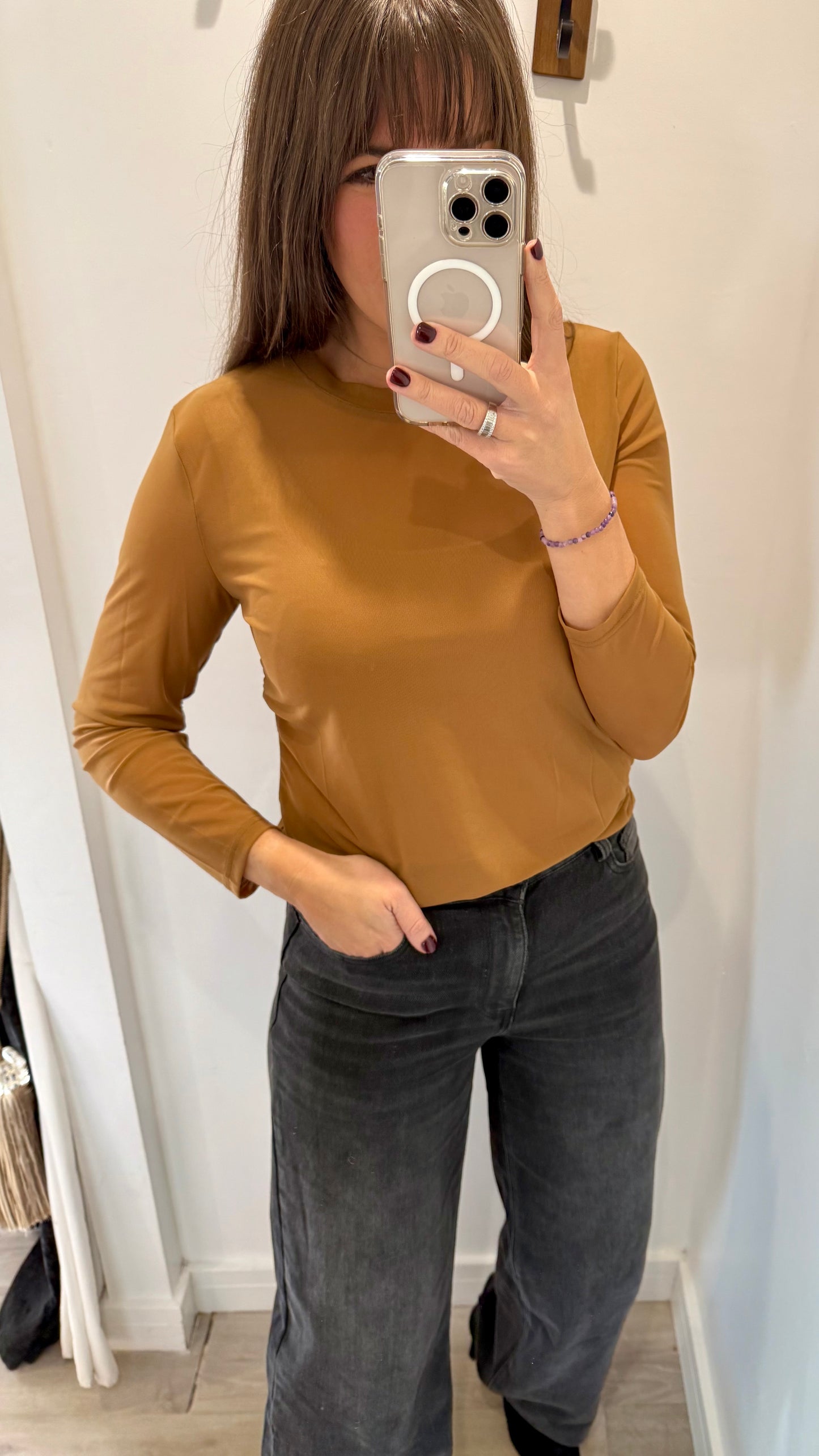 BUTTERSCOTCH SHEER TOP