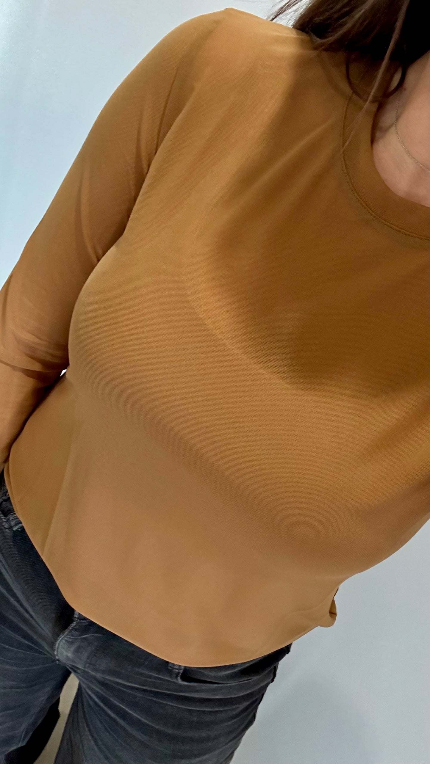 BUTTERSCOTCH SHEER TOP