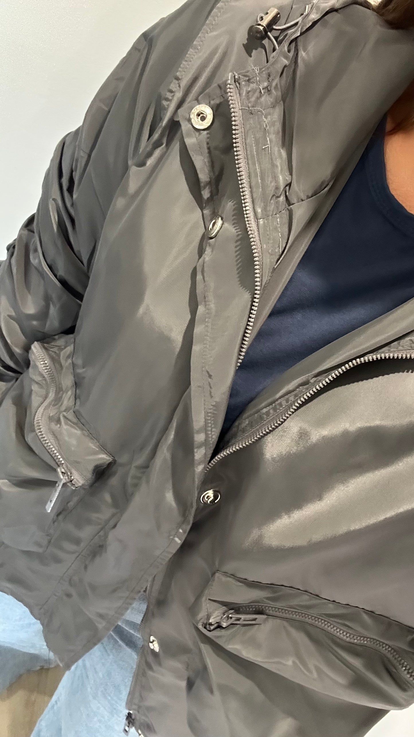 CHARCOAL GREY SHOWERPROOF RAINCOAT