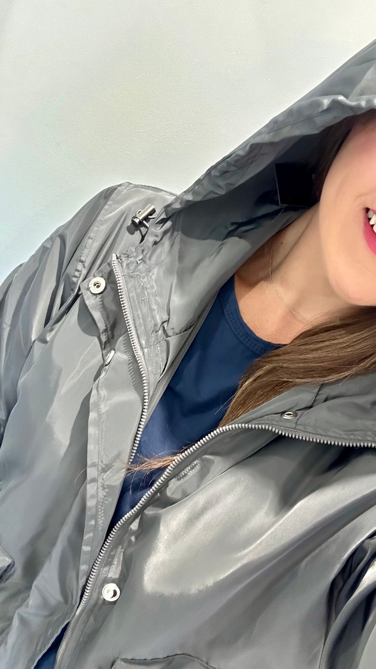 CHARCOAL GREY SHOWERPROOF RAINCOAT