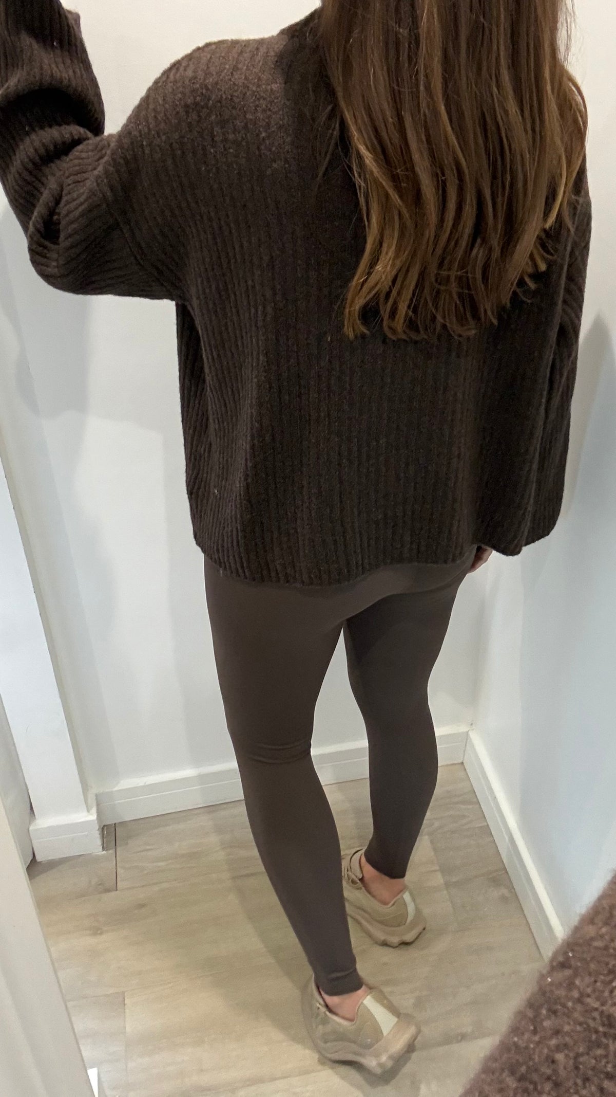CHOCOLATE BROWN CHUNKY ZIP THROUGH KNIT CARDIGAN