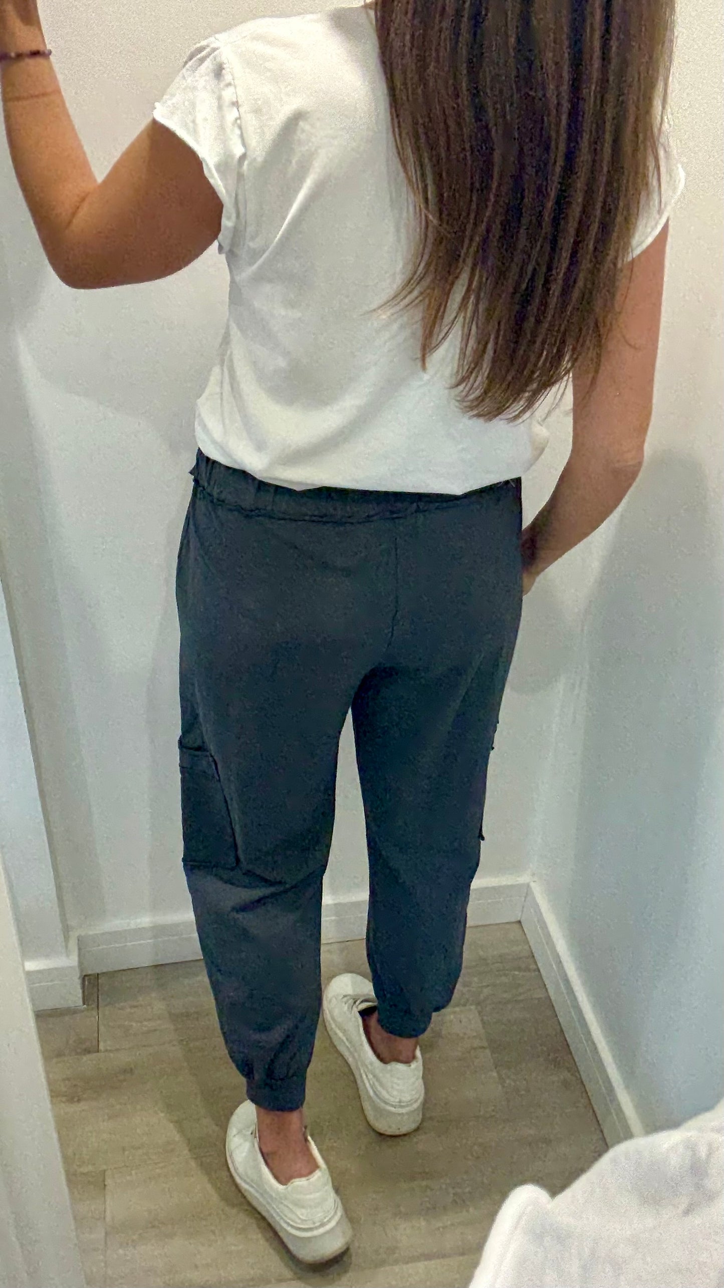 CHARCOAL POCKET JOGGER SWEAT PANTS