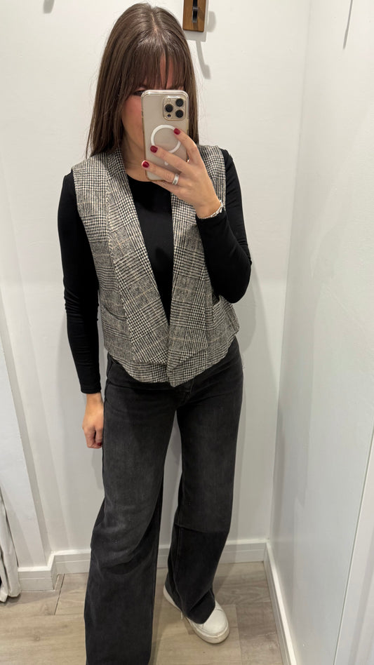 CHECKED WAISTCOAT - MATCHING SET
