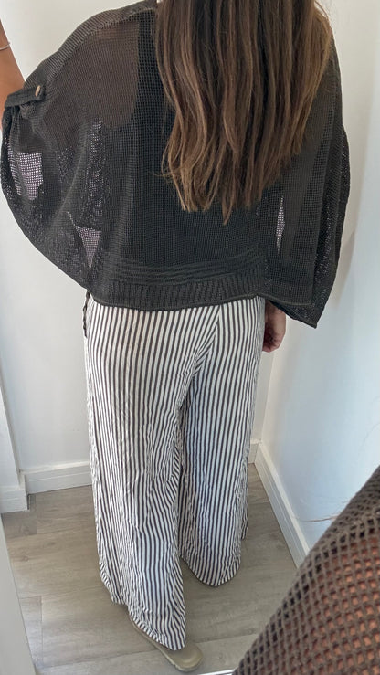 CHOCOLATE BROWN FINE KNIT BATWING CARDIGAN