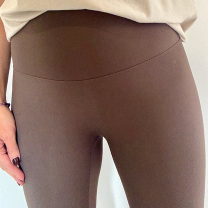 CHOCOLATE BROWN HIGH WAISTED SCULPT LEGGINGS