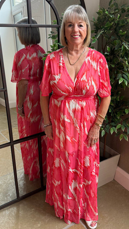 CORAL PINK MAXI DRESS