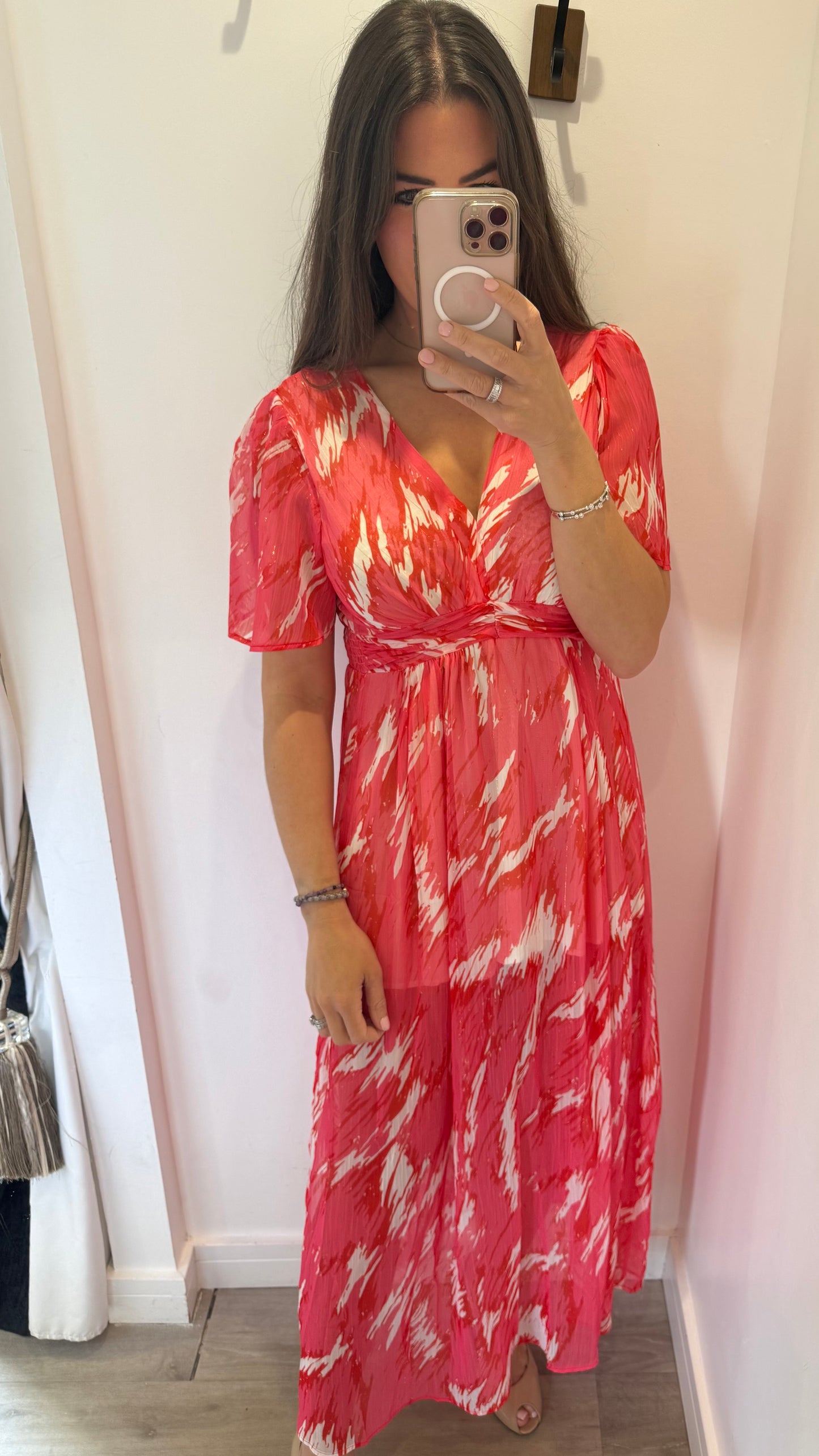 CORAL PINK MAXI DRESS