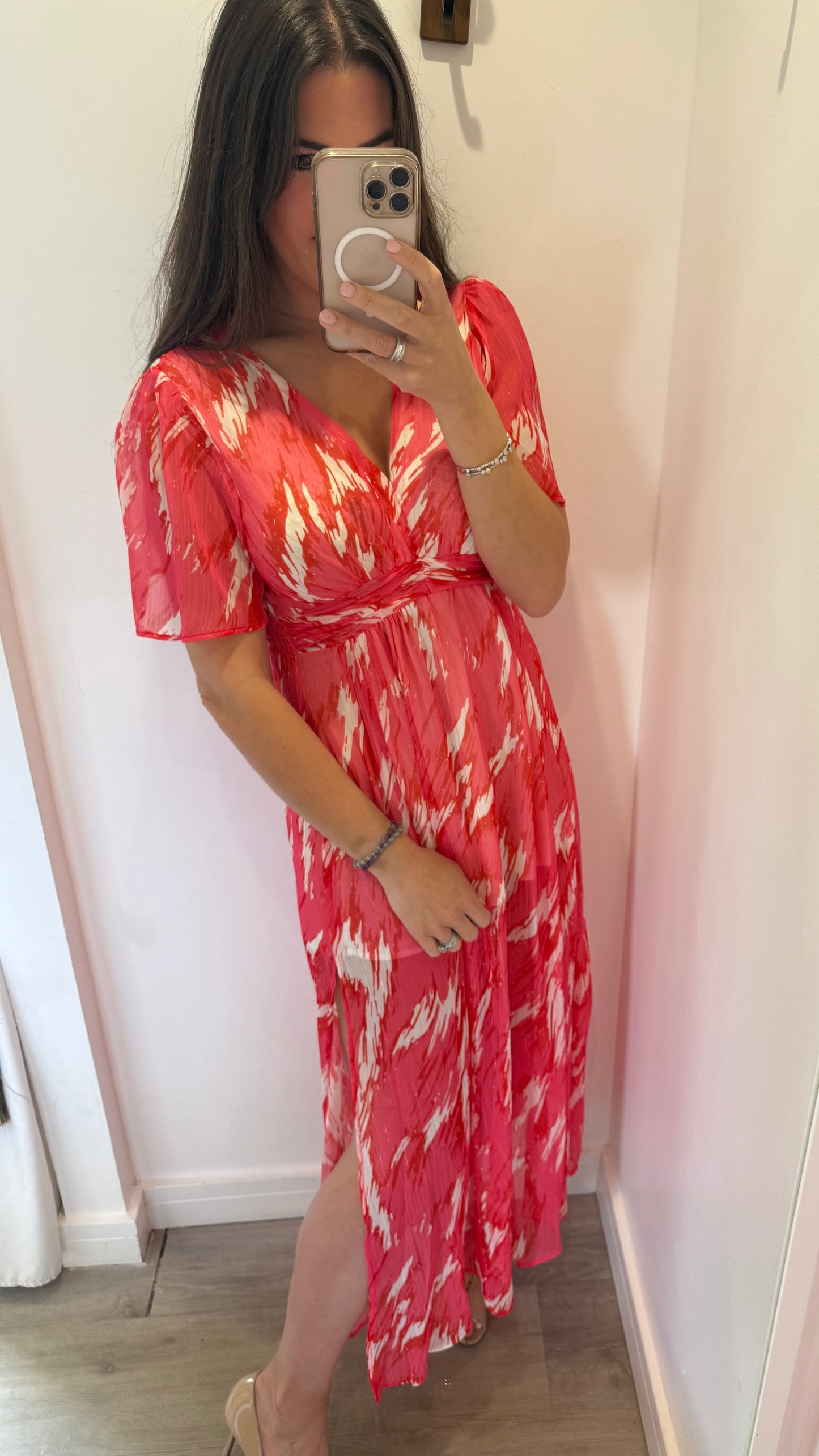 CORAL PINK MAXI DRESS
