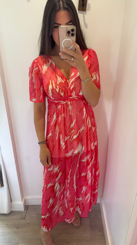 CORAL PINK MAXI DRESS