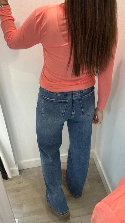 CORAL SHEER TOP