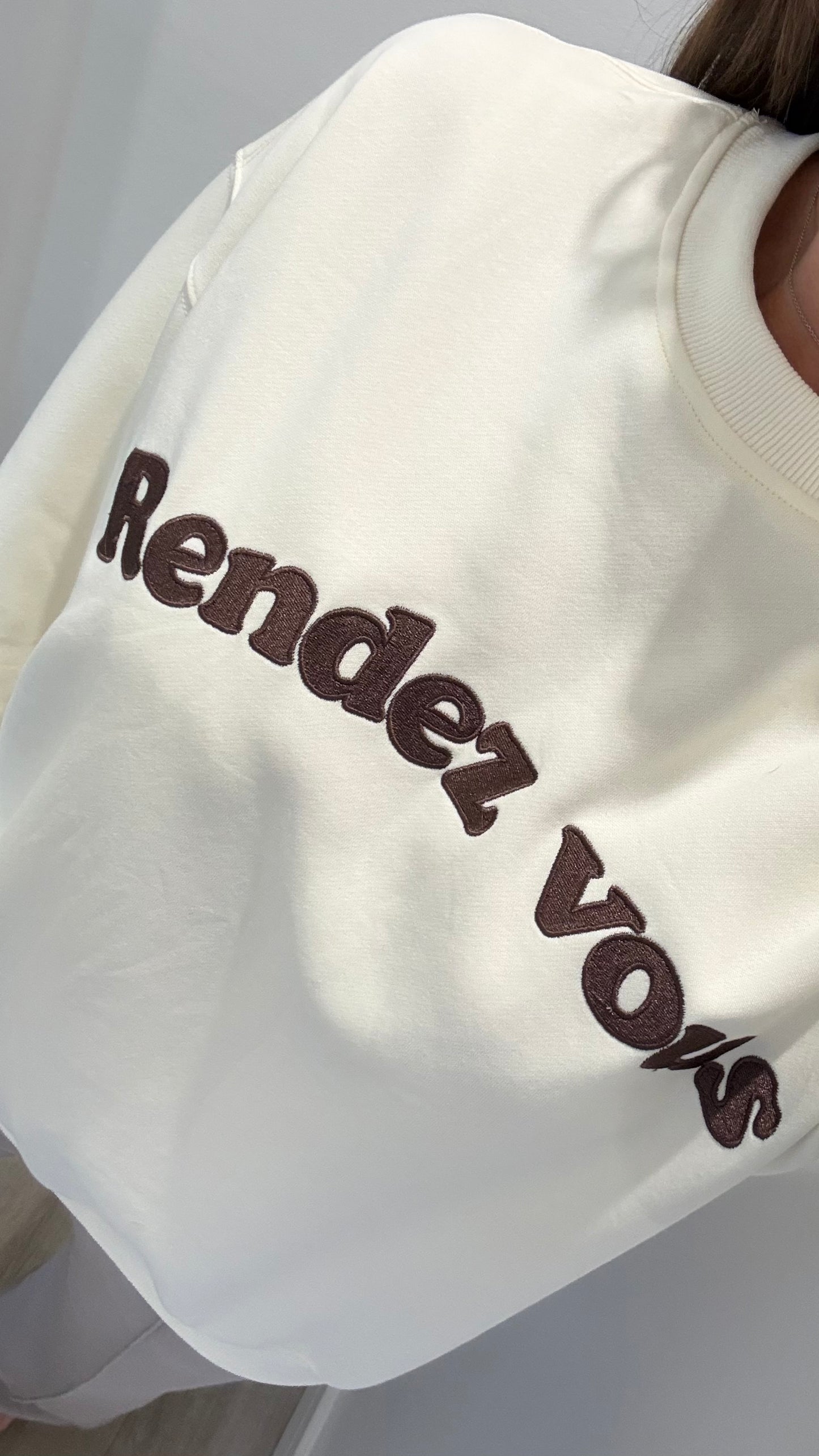 CREAM RENDEZ VOUS OVERSIZED SWEAT